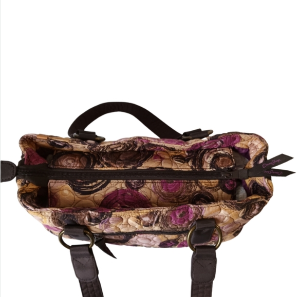 🎁 NWOT Donna Sharp Quilted Satchel. Gorgeous Autumn Colors! Very Roomy! - Picture 3 of 14
